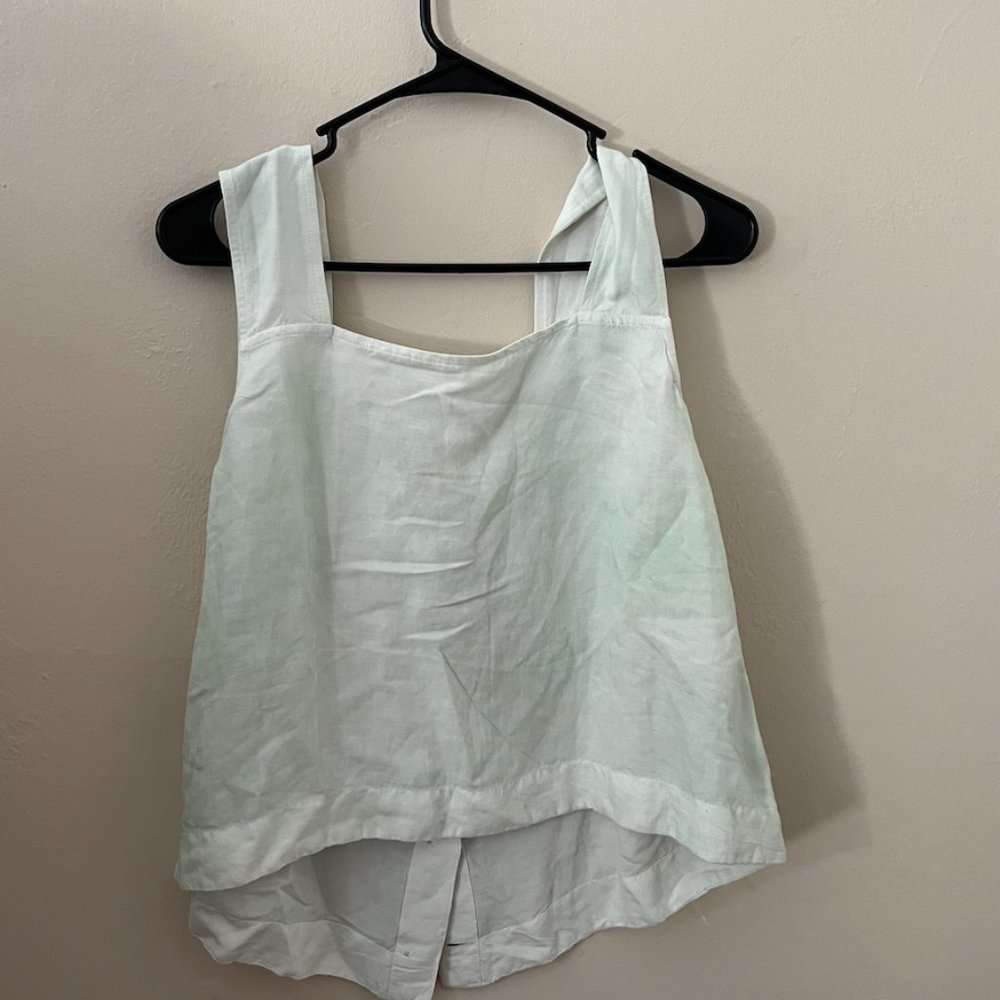 NWT - Madewell Light Green Linen Tank Size 10